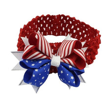 Load image into Gallery viewer, Newborn Baby Girl 4th Of July Headband - Bee and Co
