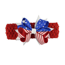 Load image into Gallery viewer, Newborn Baby Girl 4th Of July Headband - Bee and Co
