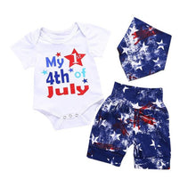 Load image into Gallery viewer, Baby&#39;s 1st 4th Of July Star Print - Bee and Co
