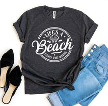 Load image into Gallery viewer, Life’s a Beach Enjoy The Waves T-shirt - Bee and Co
